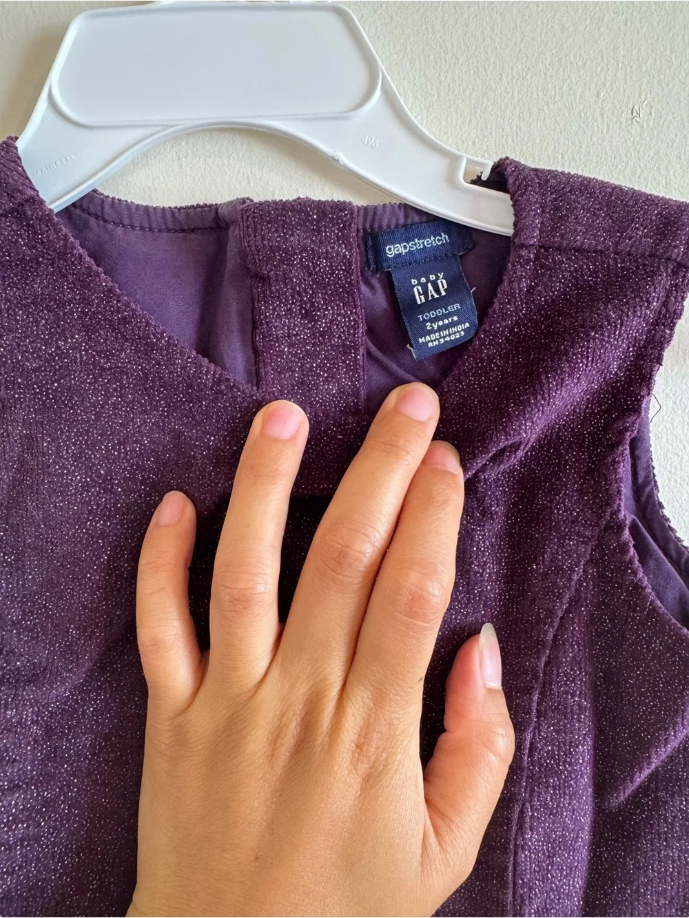 GAP Girls' Purple Corduroy Jumper Dress